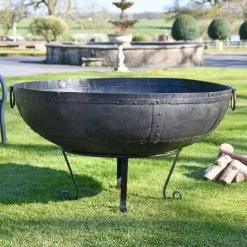 Iron Kadai Fire Bowl - 120cm -Garden Supply Discount Store 120cm fire bowl 1