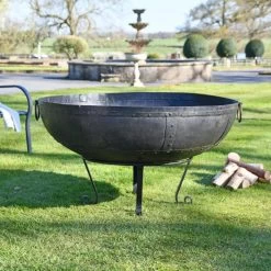 Iron Kadai Fire Bowl - 120cm -Garden Supply Discount Store 120cm fire bowl 2
