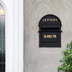 Black & Gold Grosvenor Telescopic Post Box - Complete Set -Garden Supply Discount Store 359833 smith 1 jj