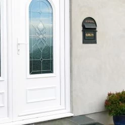 Black & Gold Grosvenor Telescopic Post Box - Complete Set -Garden Supply Discount Store 359833 smith 2 jj