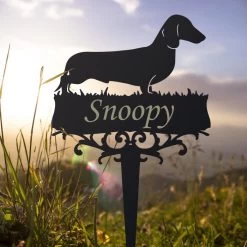 Dachshund Memorial Ground Spike -Garden Supply Discount Store 446 dachshund ground spike 3 1