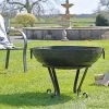 Iron Kadai Fire Bowl - 70cm -Garden Supply Discount Store 70cm kadai bowl handles down 2