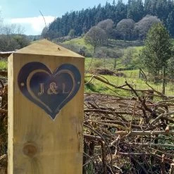 7" Iron Initial Heart -Garden Supply Discount Store 7 inch natural iron initial heart 3