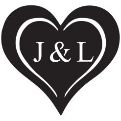 7" Iron Initial Heart