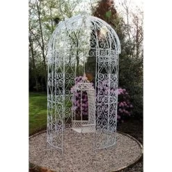 "Kate" Wrought Iron Garden Gazebo -Garden Supply Discount Store Kate gazebo with swing seat support 1 2