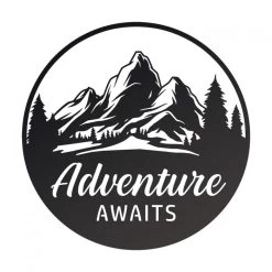 Black 'Adventure Awaits' Wall Art -Garden Supply Discount Store adventure awaits wall art 1