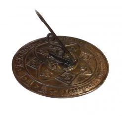 Tudor Rose Sundial - 195mm -Garden Supply Discount Store antique brass tudor rose sundial 1