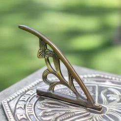 Antique Brass 'Flower' Hexagonal Sundial - 225mm -Garden Supply Discount Store antique brass flower hexagonal sundial 225mm 3