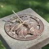 Antique Brass 'Greenman' Sundial - 24cm -Garden Supply Discount Store antique brass greenman sundial 24cm 3