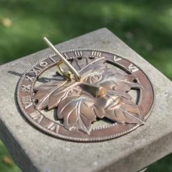 Antique Brass 'Greenman' Sundial - 24cm