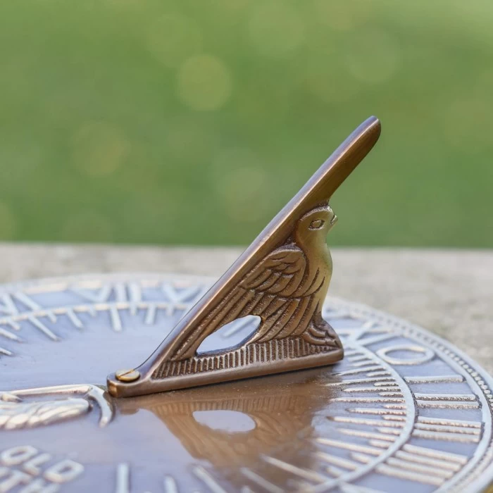 Antique Brass 'Old Father Time' Sundial - 200mm 4 Antique Brass 'Old Father Time' Sundial - 200mm - Image 2