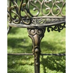 Antique Bronze "Royal Ascott" Two Seater Bistro Set -Garden Supply Discount Store antique bronze 22royal ascott 22 two seater bistro set 10