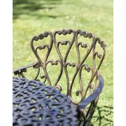 Antique Bronze "Royal Ascott" Two Seater Bistro Set -Garden Supply Discount Store antique bronze 22royal ascott 22 two seater bistro set 4