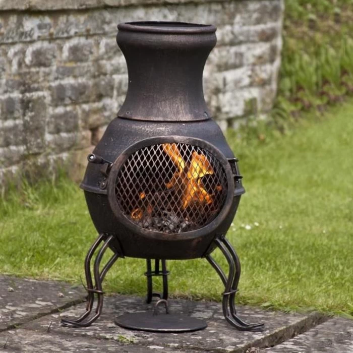 Antique Bronze Chimenea - 70cm 4 Antique Bronze Chimenea - 70cm - Image 2