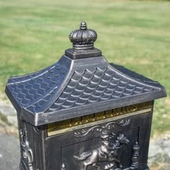 Antique Bronze Freestanding Huntingdon Post Box -Garden Supply Discount Store antique bronze huntingdon post box 8