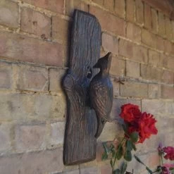 Antique Bronze Woodpecker Wall Art