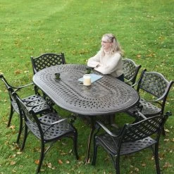 Antique Copper "Montacute" Six Seater Furniture Set -Garden Supply Discount Store antique copper 22montacute 22 six seater furniture set2