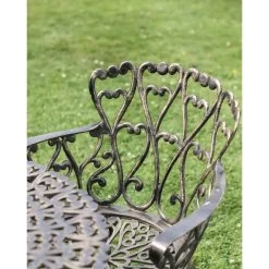 Antique Gold "Royal Ascott" Two Seater Bistro Set -Garden Supply Discount Store antique gold 22royal ascott 22 two seater bistro set 5