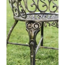 Antique Gold "Royal Ascott" Two Seater Bistro Set -Garden Supply Discount Store antique gold 22royal ascott 22 two seater bistro set 7