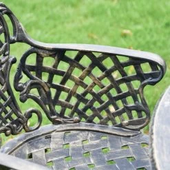 Antique Gold "Giverny" Four Seater Dining Set 12 Antique Gold "Giverny" Four Seater Dining Set -Garden Supply Discount Store antique gold giverny four seater dining set 1