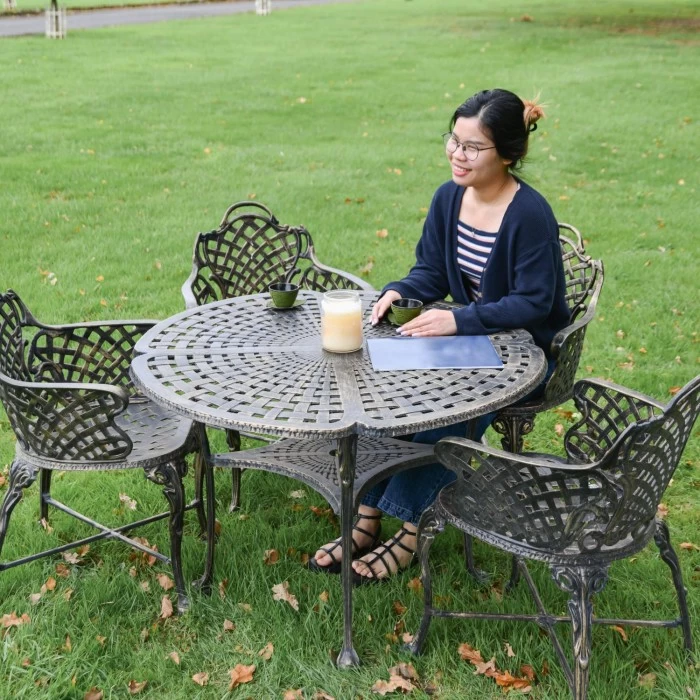 Antique Gold "Giverny" Four Seater Dining Set 4 Antique Gold "Giverny" Four Seater Dining Set - Image 2