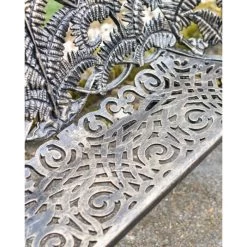 Antique Gold "Palm Leaf" Garden Bench 14 Antique Gold "Palm Leaf" Garden Bench -Garden Supply Discount Store antique gold palm leaf garden bench 1