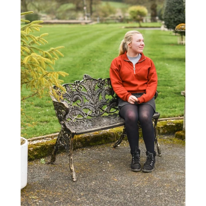 Antique Gold "Palm Leaf" Garden Bench 4 Antique Gold "Palm Leaf" Garden Bench - Image 2