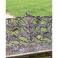 Antique Gold "Palm Leaf" Garden Bench 12 Antique Gold "Palm Leaf" Garden Bench -Garden Supply Discount Store antique gold palm leaf garden bench 6