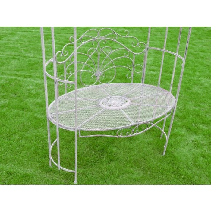 Antique Grey Arbour Bench 4 Antique Grey Arbour Bench - Image 2