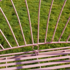 Antique Pink Garden Bench -Garden Supply Discount Store antique pink garden bench close up
