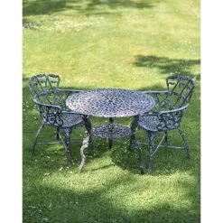 Antique Silver "Ascott" Two Seater Bistro Set -Garden Supply Discount Store antique silver 22ascott 22 two seater bistro set 12
