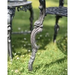 Antique Silver "Ascott" Two Seater Bistro Set -Garden Supply Discount Store antique silver 22ascott 22 two seater bistro set 8