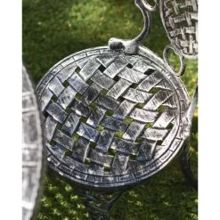 Antique Silver "Valhalla" Two Seater Bistro Set -Garden Supply Discount Store antique silver 22valhalla 22 two seater bistro set 8