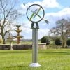 Antique Silver Armillary With Column - 105cm 1 Antique Silver Armillary With Column - 105cm -Garden Supply Discount Store antique silver armillary with column 105cm
