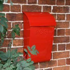 "Apple Orchard” Red Berkley Hill Post Box With Lock -Garden Supply Discount Store apple orchard red berkley hill post box with lock 3