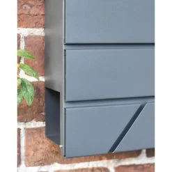 "Arlington" Grey Modern Wall Mounted Post Box & Newspaper Holder 11 "Arlington" Grey Modern Wall Mounted Post Box & Newspaper Holder -Garden Supply Discount Store arlington grey modern wall mounted post box newspaper holder 2