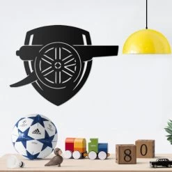 Black "Arsenal Cannon" Wall Art -Garden Supply Discount Store arsenal cannon wall art pln blk