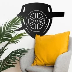 Black "Arsenal Cannon" Wall Art -Garden Supply Discount Store arsenal cannon wall art pln blk 3