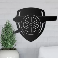 Black "Arsenal Cannon" Wall Art -Garden Supply Discount Store arsenal cannon wall art pln blk 4