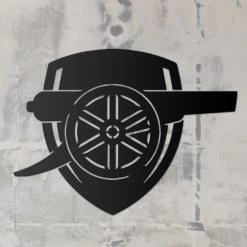 Black "Arsenal Cannon" Wall Art -Garden Supply Discount Store arsenal cannon wall art pln blk 5