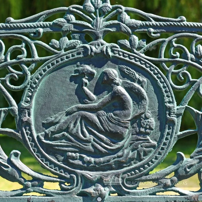 "Artemis" Large Ornate & Rustic Iron Bench 8 "Artemis" Large Ornate & Rustic Iron Bench - Image 6