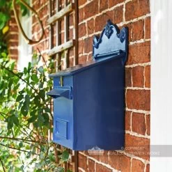 "Azure Sky" Goldhay Secure Post And Parcel Box -Garden Supply Discount Store azure sky blue goldhay secure post and parcel box