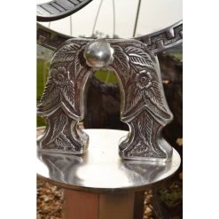 Antique Silver Armillary With Column - 105cm -Garden Supply Discount Store base of the armillary close up hs042