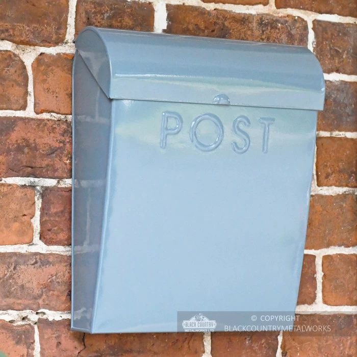 “April Showers” Slate Blue Contemporary Post Box 11 “April Showers” Slate Blue Contemporary Post Box - Image 9