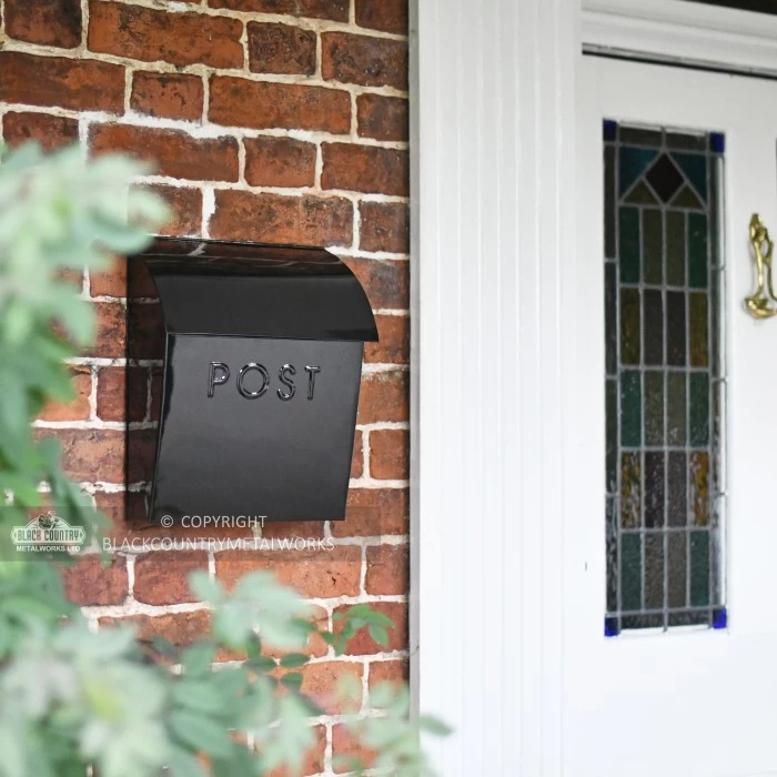 "Cityscape" Black Contemporary Post Box With Lock 9 "Cityscape" Black Contemporary Post Box With Lock - Image 7