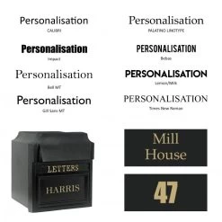 "The Farringdon" Wall Or Pillar Mounted Post Box 8 "The Farringdon" Wall Or Pillar Mounted Post Box -Garden Supply Discount Store bcmw product fonts lb1013 blk f