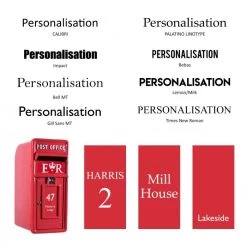 "Original Reproduction" Red Elizabeth Regina Post And Parcel Box With Stand -Garden Supply Discount Store bcmw product fonts lb1017 r