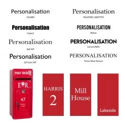 "Original Reproduction" Red Elizabeth Regina Slim Post Box -Garden Supply Discount Store bcmw product fonts lb1017 r s