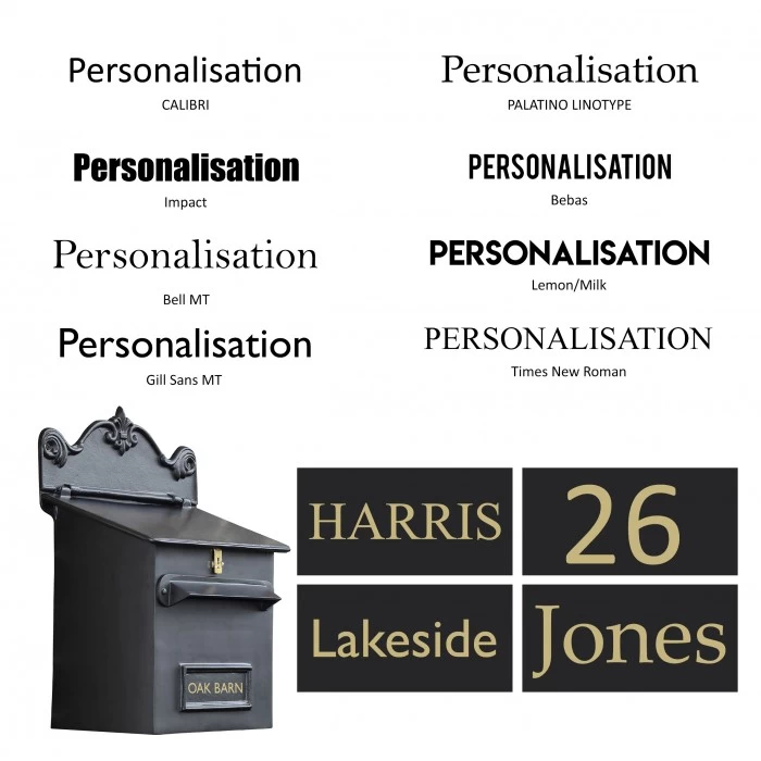 “Twilight Shadows” Black Goldhay Post Box 5 “Twilight Shadows” Black Goldhay Post Box - Image 3