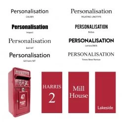 "Cherry Pie" Slim King George Post Box -Garden Supply Discount Store bcmw product fonts lb1027 cr